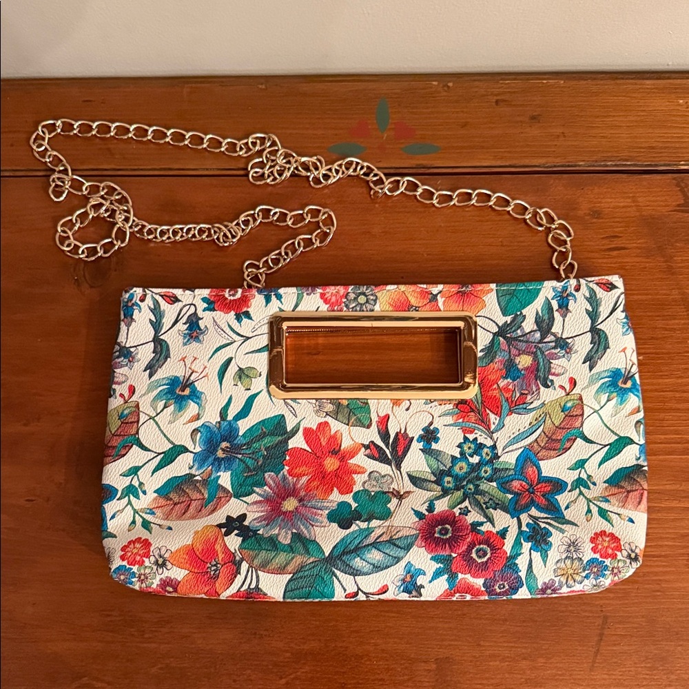 Floral Chain Handle Bag